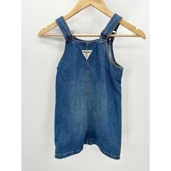 OshKosh B'Gosh Dress Girl's 10 Blue Medium Wash Denim 100% Cotton Overalls - Picture 2 of 8